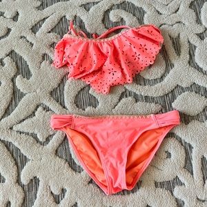 Bright pink swimsuit